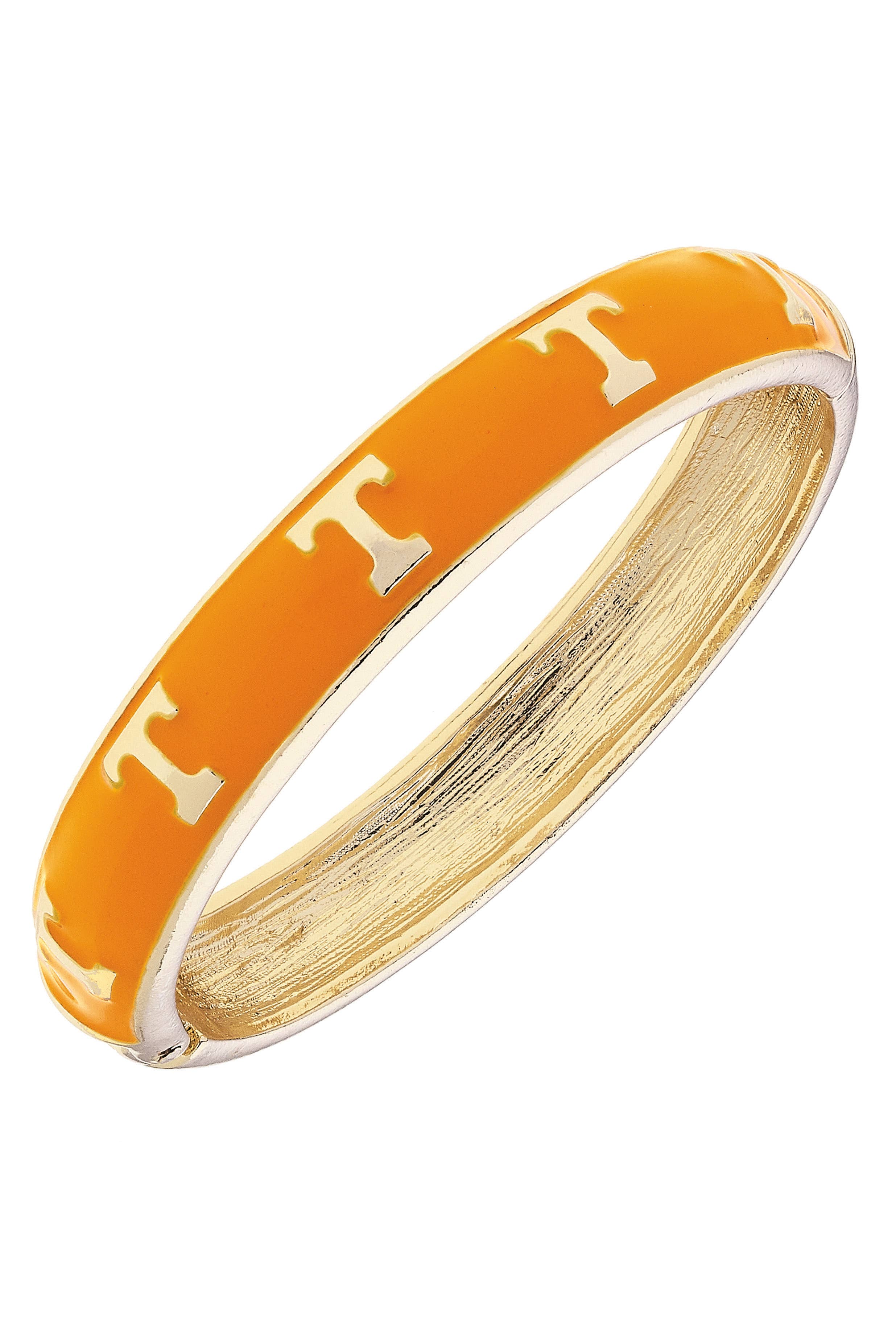 Tennessee Volunteers - Sculpted Enamel Logo Hinge Bangle in Orange Bracelet