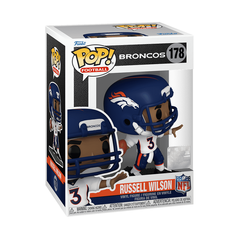 Funko POP! NFL: Denver Broncos - Russell Wilson Navy & Orange Uniform Vinyl Figure