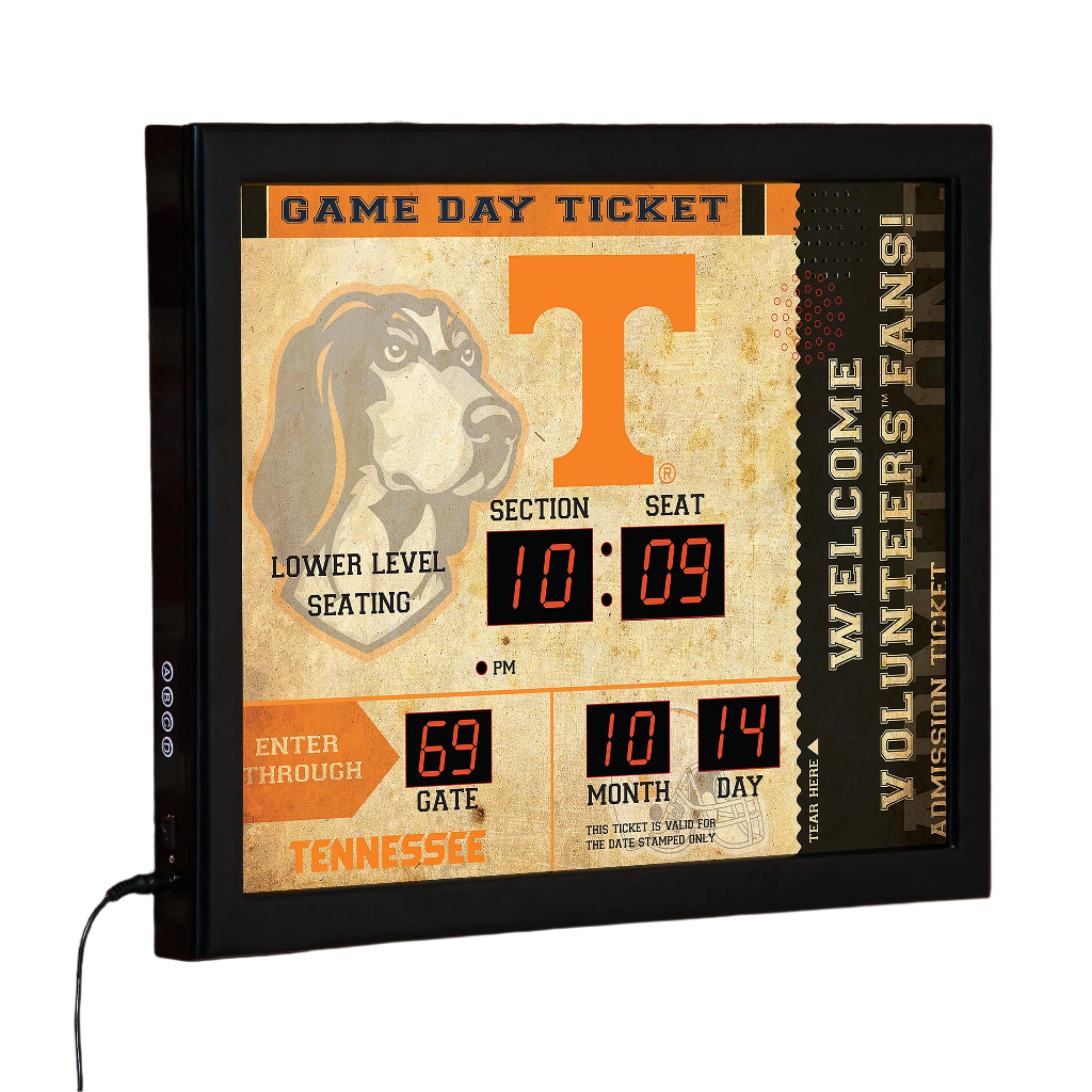 Tennessee Volunteers - Scoreboard Wall Clock