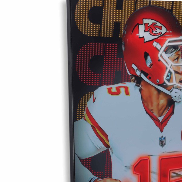 Kansas City Chiefs: NFL Patrick Mahomes - Neon Lights High Transparency Framed Wood Wall Decor