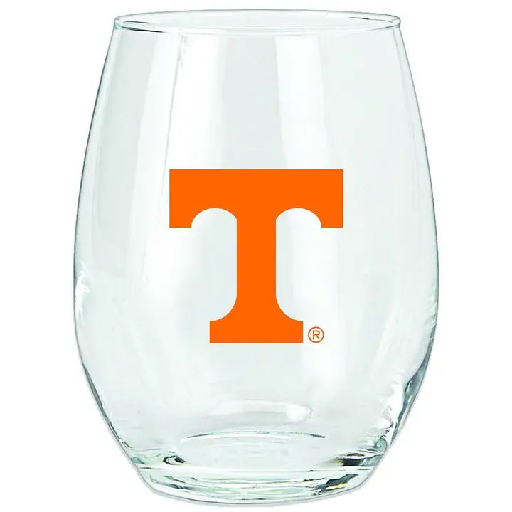 Tennessee Volunteers - 15oz Stemless Decal Wine Glass