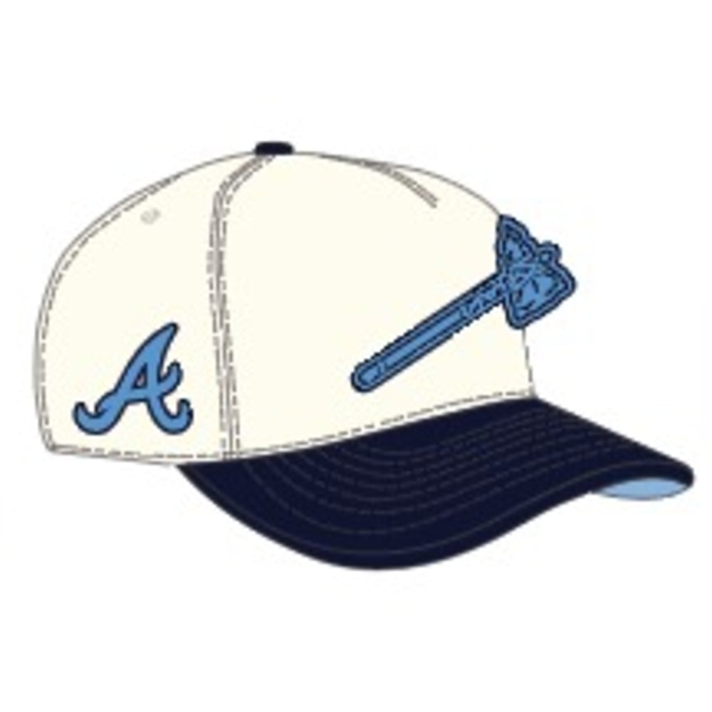 Atlanta Braves - MLB Blueberry 2Tone Logo Pinch Front Strapback Hat