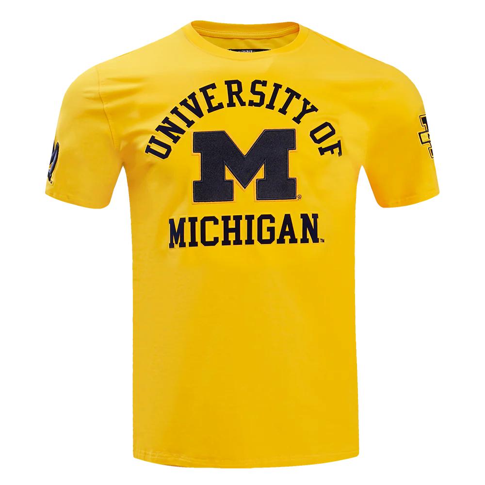 Michigan Wolverines - NCAA University Of Michigan Classic Men's Stacked Logo T-Shirt