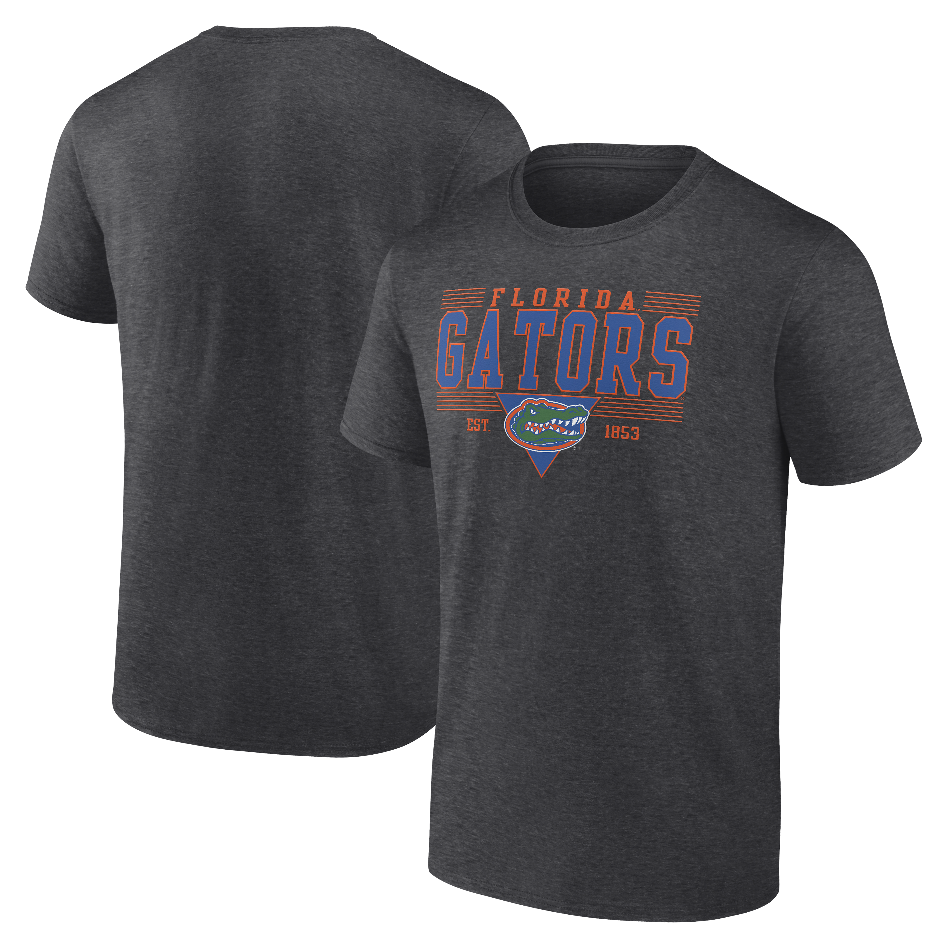 Florida Gators - Mens Triangle Multi Stripe Grey T-Shirt