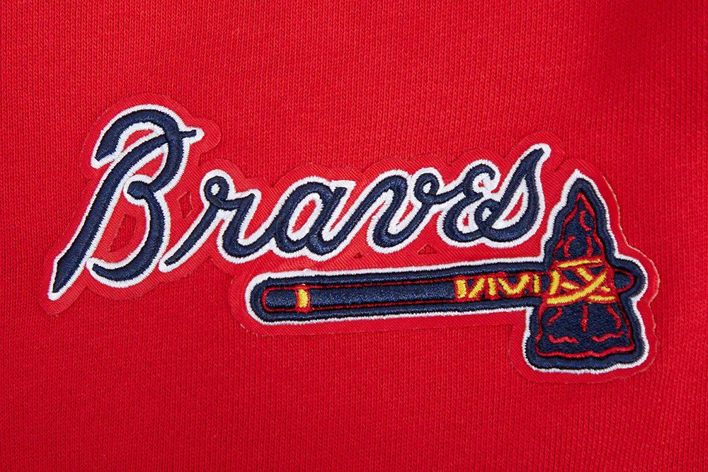 Atlanta Braves - MLB Script Tail Men's Rib Fleece Pullover Hoodie