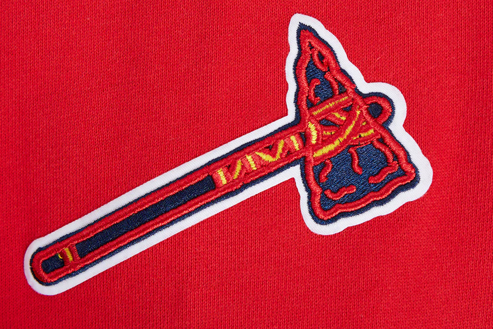 Atlanta Braves - MLB Script Tail Men's Rib Fleece Pullover Hoodie