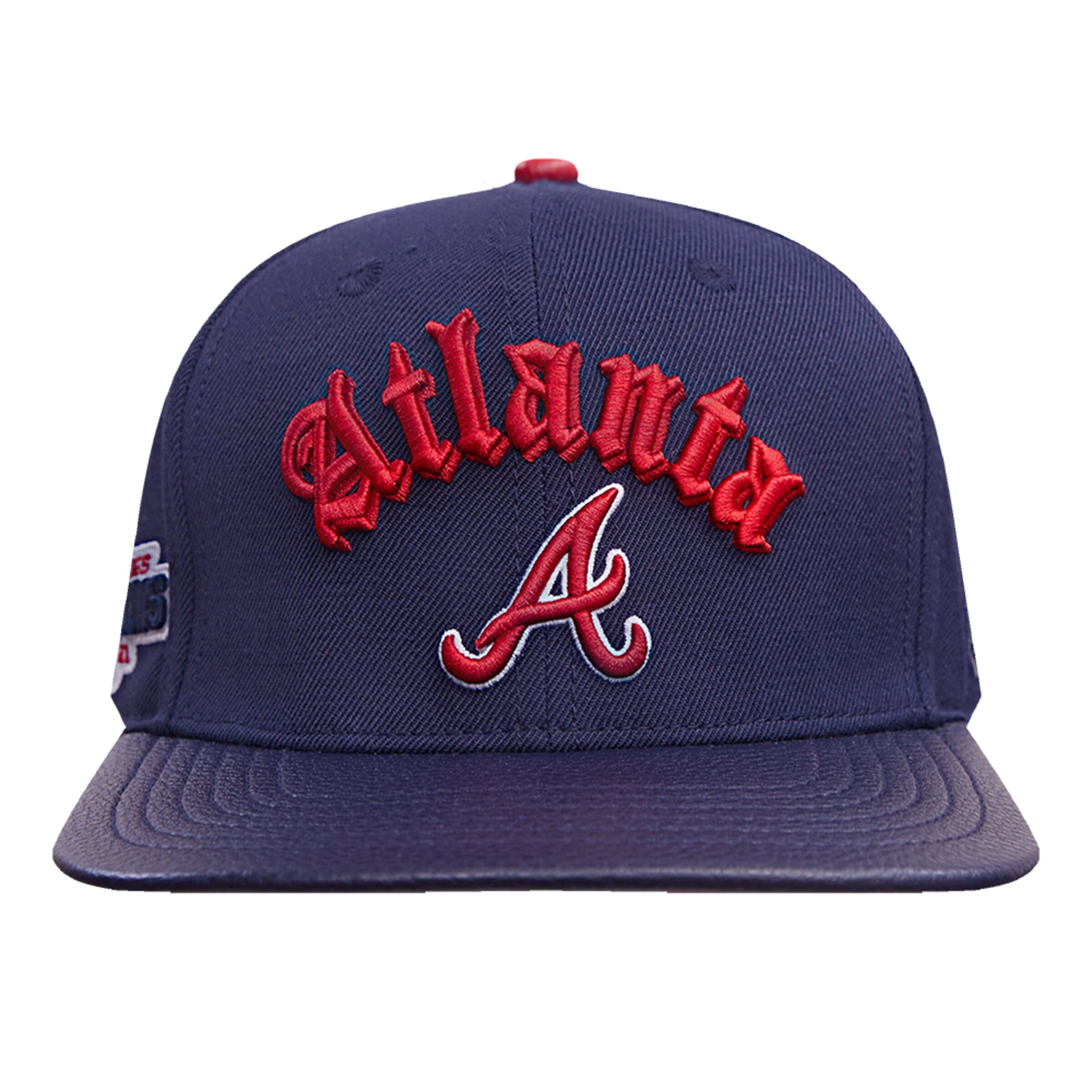 Atlanta Braves - MLB 2021 World Series Old English Navy Snapback Hat