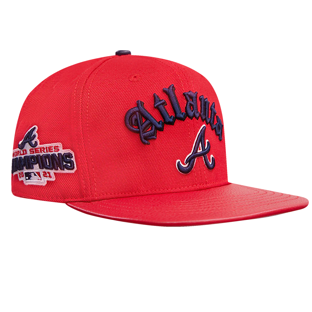 Atlanta Braves - MLB 2021 World Series Old English Snapback Hat
