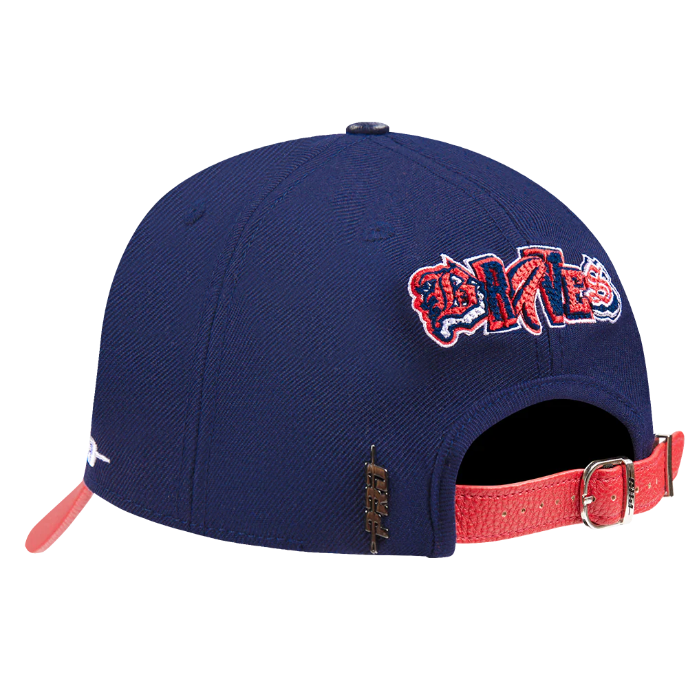 Atlanta Braves - MLB City Ransom Leather Pinch Front Strapback Hat