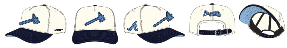 Atlanta Braves - MLB Blueberry 2Tone Logo Pinch Front Strapback Hat