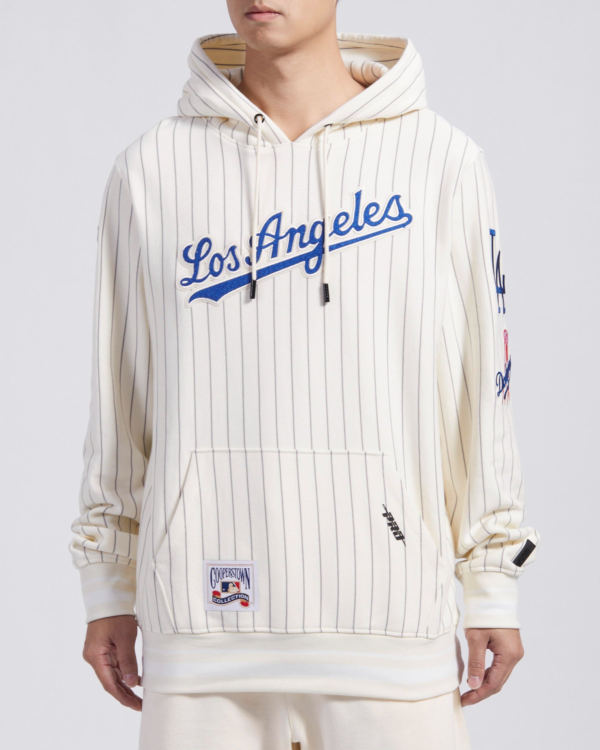 Los Angeles Dodgers - MLB Pinstripe Retro Classic Rib FLC Hoodie