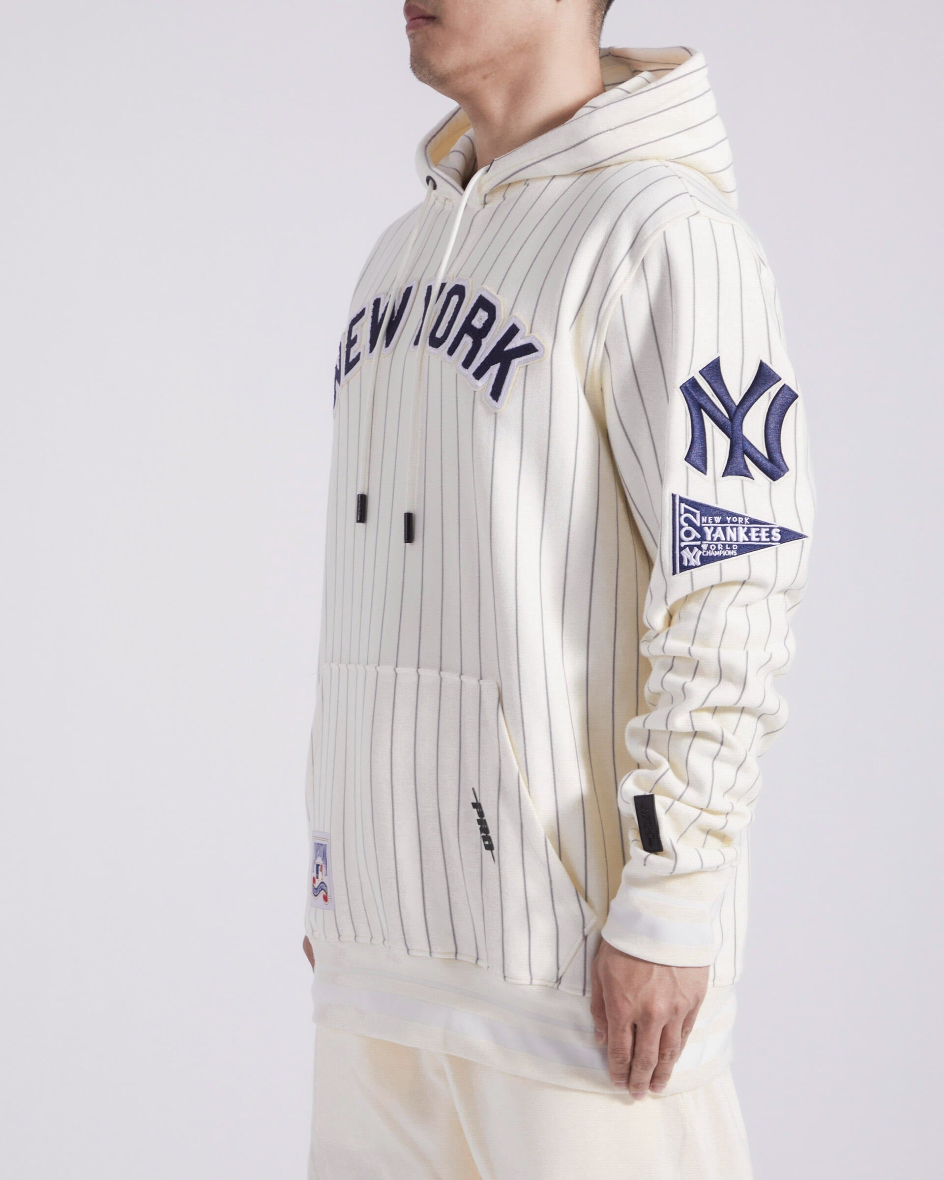 New York Yankees - MLB Pinstripe Retro Classic Rib FLC Hoodie