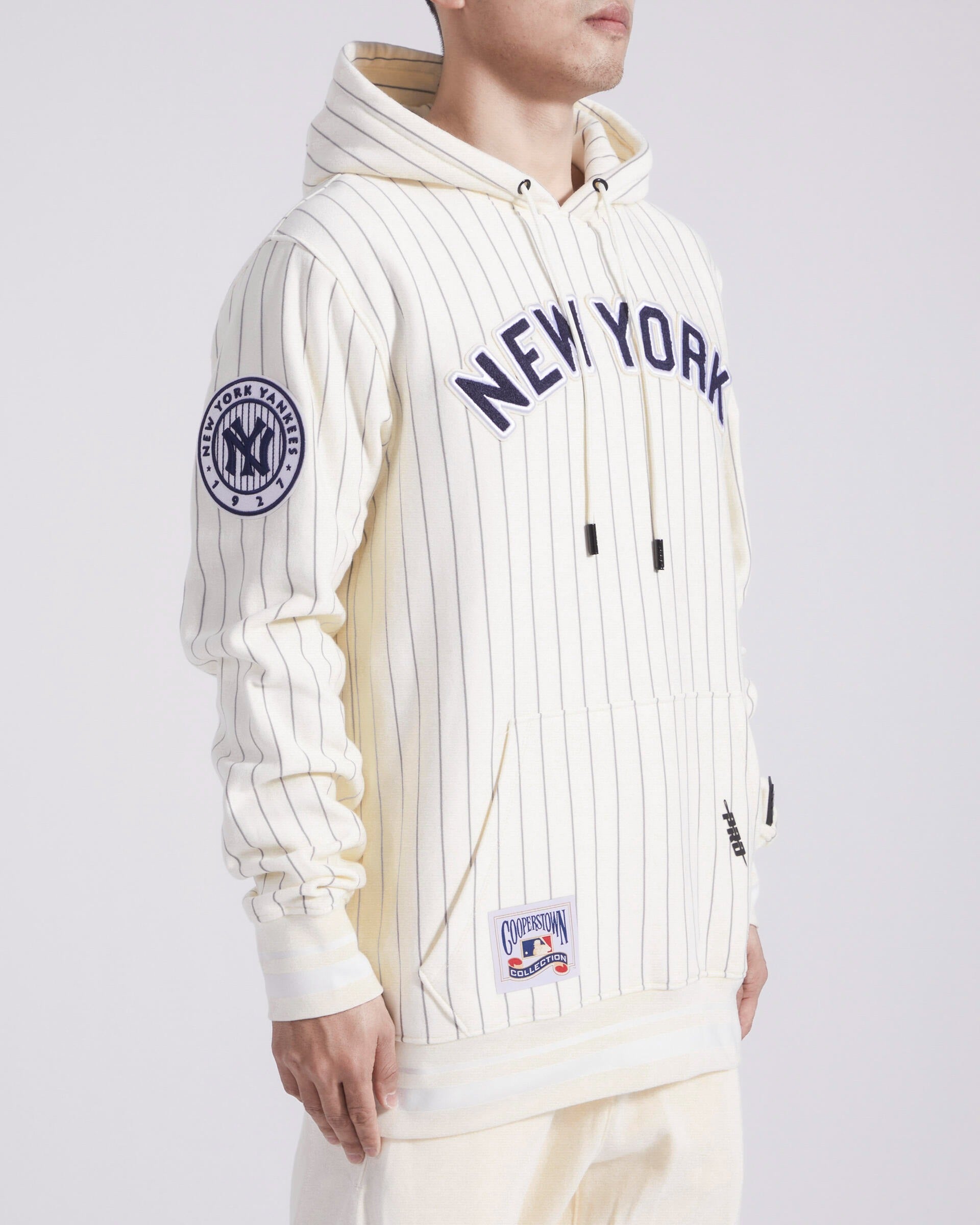 New York Yankees - MLB Pinstripe Retro Classic Rib FLC Hoodie