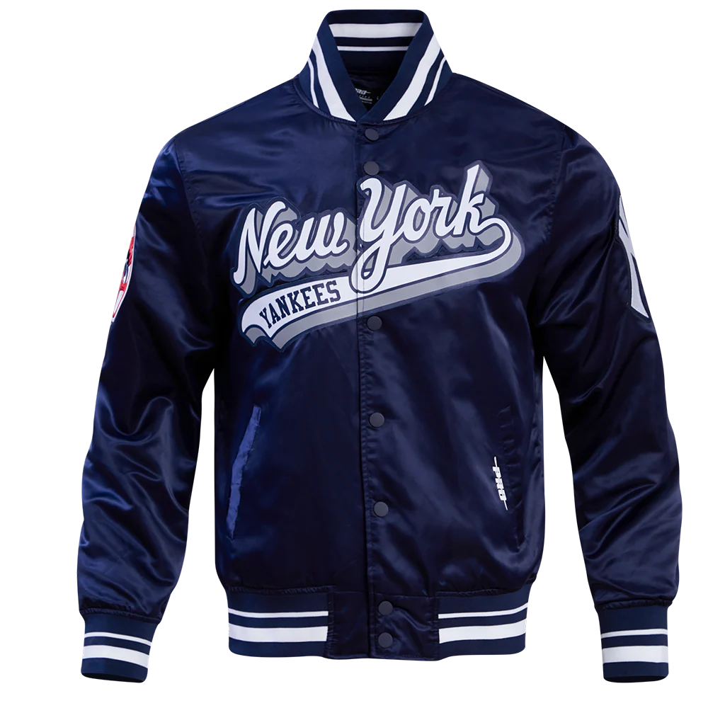 New York Yankees - MLB Script Tail Men's Rib Satin Jacket