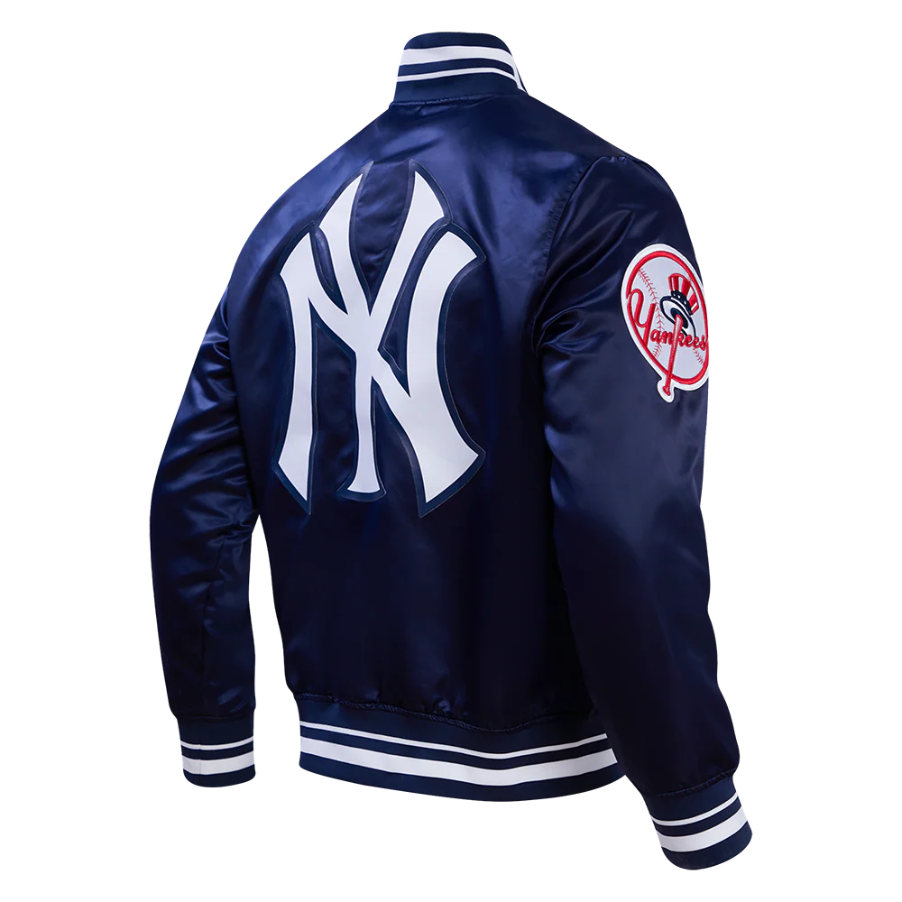 New York Yankees - MLB Script Tail Men's Rib Satin Jacket