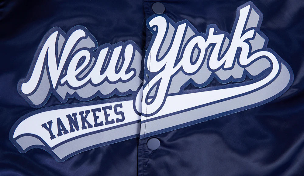 New York Yankees - MLB Script Tail Men's Rib Satin Jacket