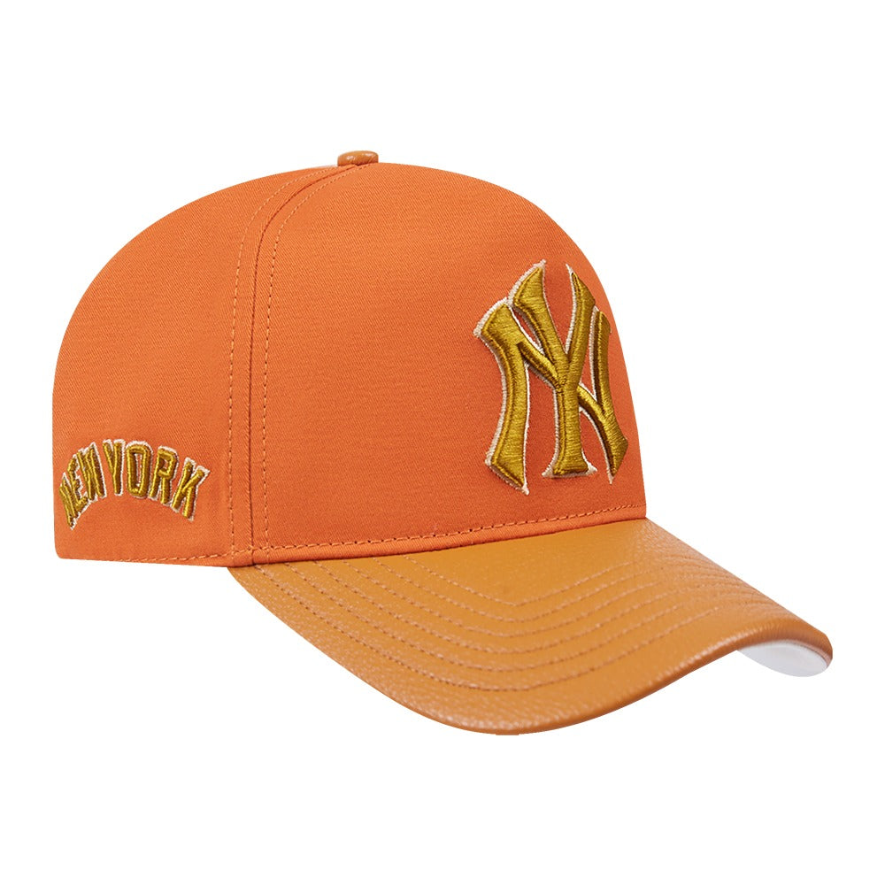 New York Yankees - MLB Gramercy 2 Tone Pinch Front Strapback Burnt Orange Hat
