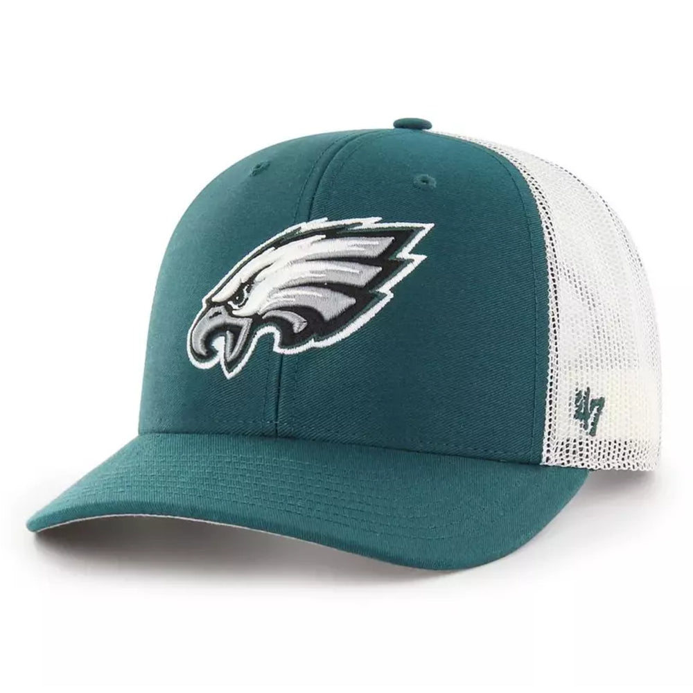 Philadelphia Eagles - Pacific Green Trucker Hat W/Strap, 47 Brand