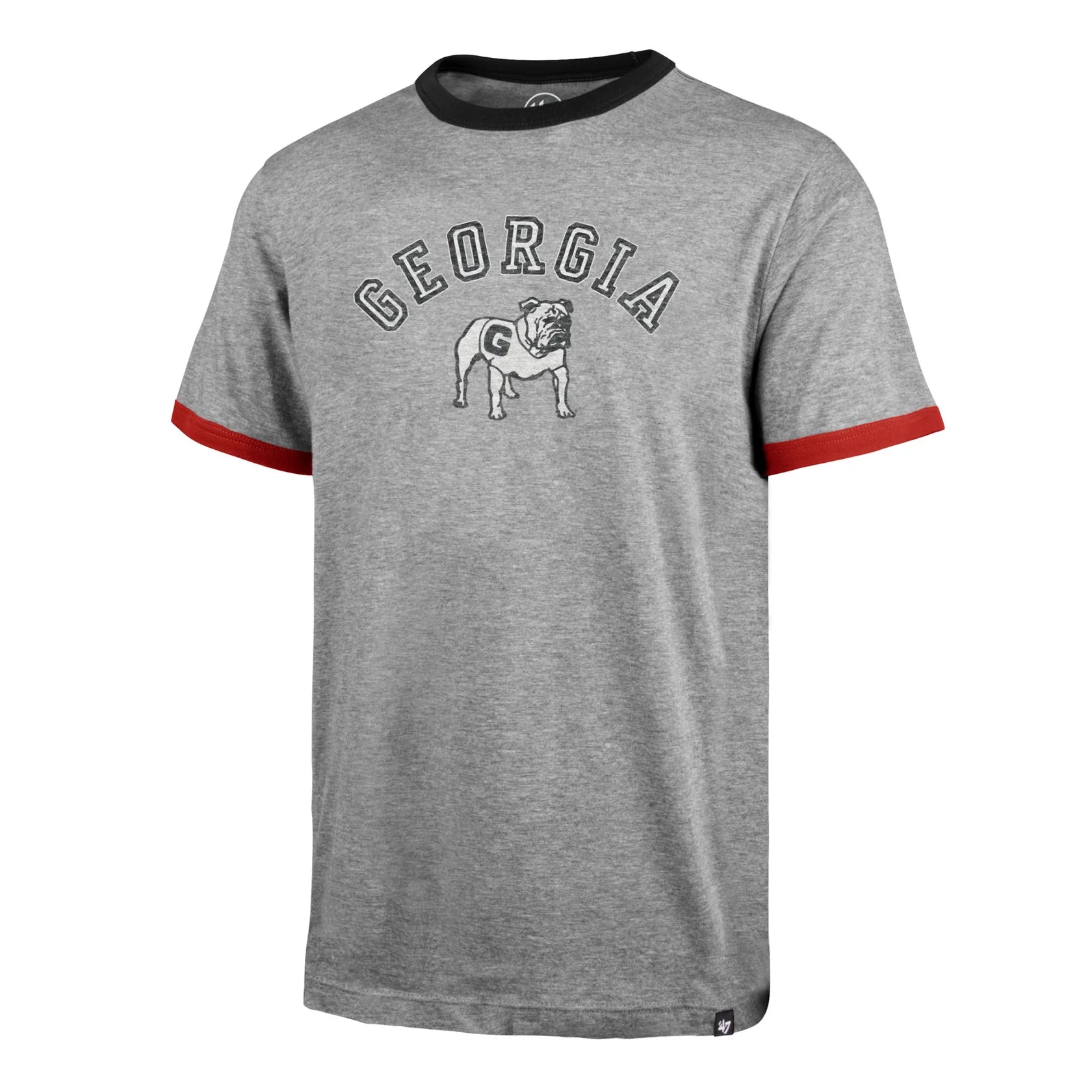 Georgia Bulldogs - JR Arch Dalton Ringer Slate Grey Men's Tee