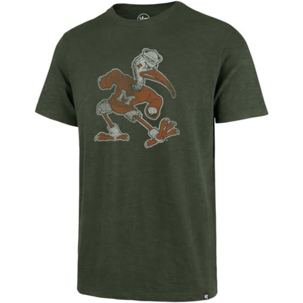 Miami Hurricanes - Vintage Bottle Green Grit Scrum T-Shirt