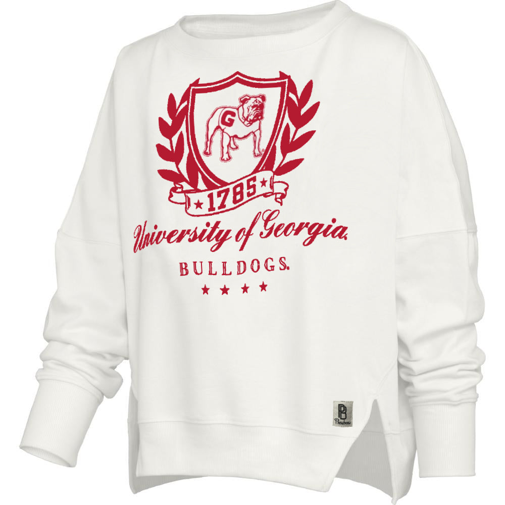 Georgia Bulldogs "Field Day" - Split Bottom Oversized Fleece Long Sleeve