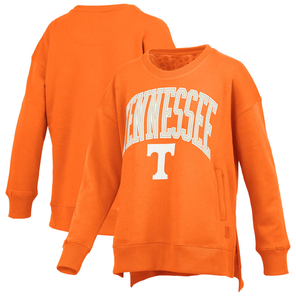 Tennessee Volunteers "Venice" - Long-Sleeve Crew-Neck Side Pocket Hilo Fleece