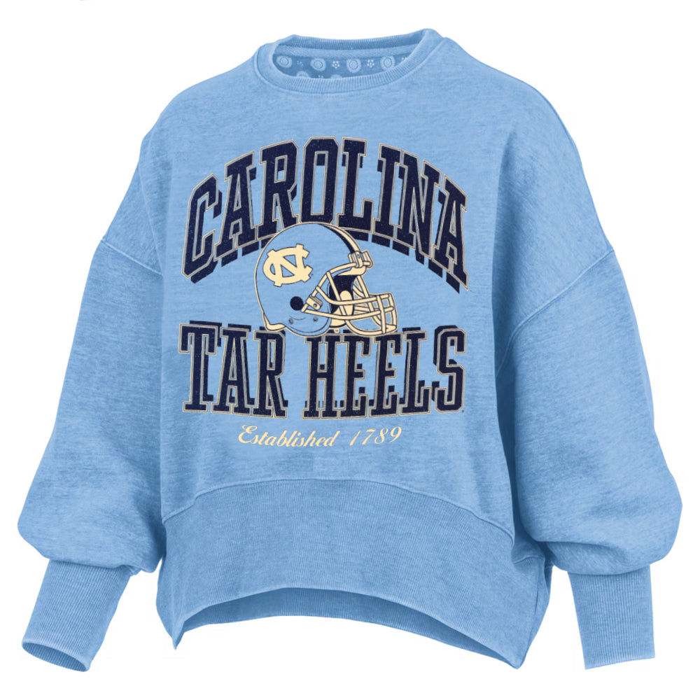 North Carolina Tar Heels "Cavelli" - Crew-Neck Blousant Oversized Fleece Long Sleeve