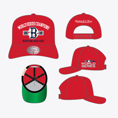 MLB Boston Red Sox Wordld Series Champions 2018 Red Pro Pinch Fit Hat