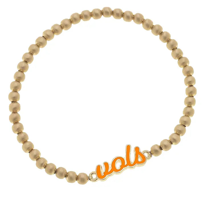 Tennessee Volunteers - Enamel Script Stretch in Orange Bracelet