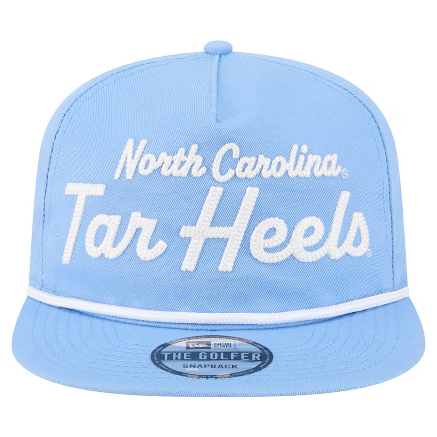 North Carolina Tar Heels - Golfer Team Text Snapback Hat, New Era