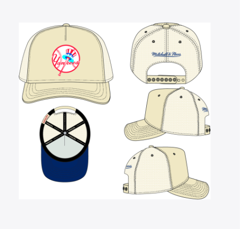 MLB Los New York Yankees Off White Evergreen TruckerPro Snapback Hat