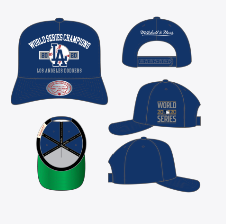 MLB Los Angeles Dodgers Wordld Series Champions 2020 Blue Pro Pinch Fit Hat