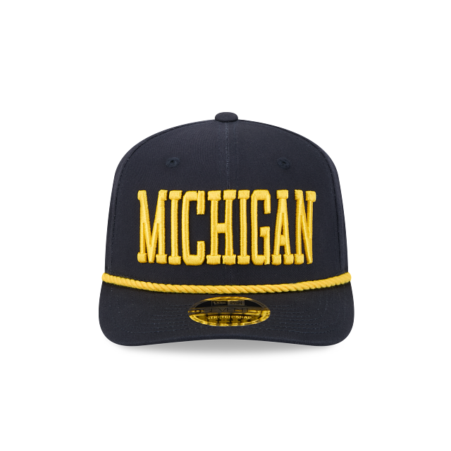 Michigan Wolverines - 9Seventy Wordmark Stretch-Snap Hat, New Era