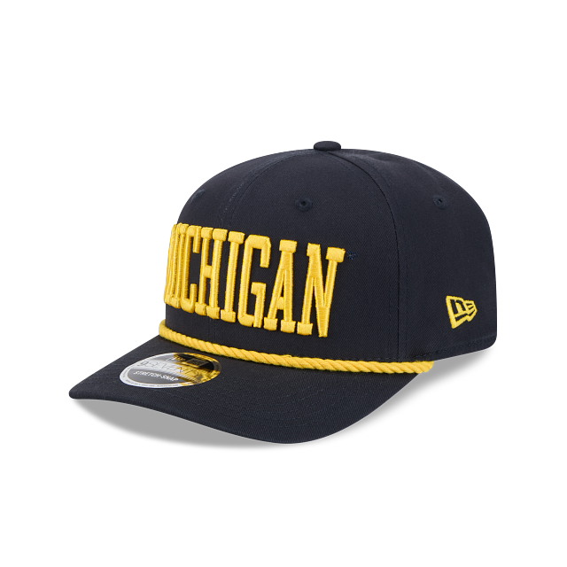 Michigan Wolverines - 9Seventy Wordmark Stretch-Snap Hat, New Era