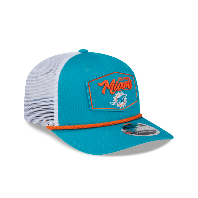 Miami Dolphins - 9Seventy Patch Stretch-Snap Trucker Hat, New Era