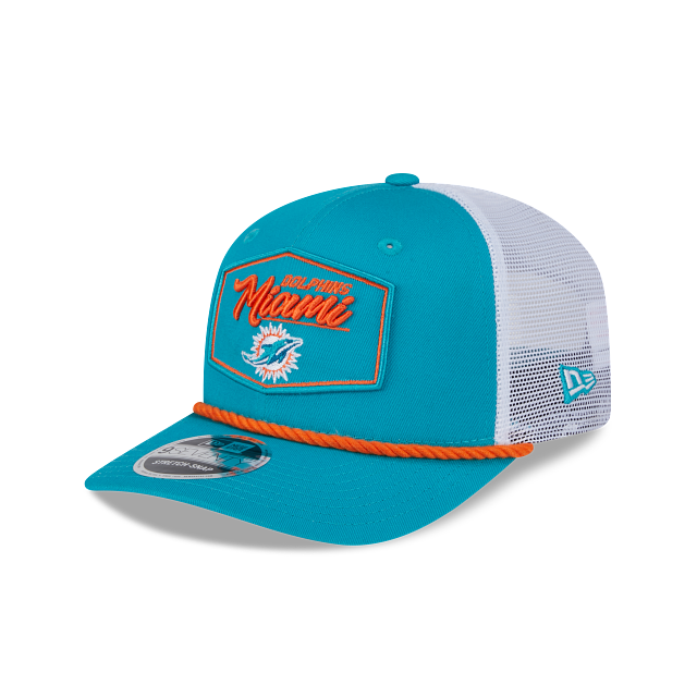Miami Dolphins - 9Seventy Patch Stretch-Snap Trucker Hat, New Era