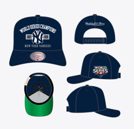 MLB New York Yankees Wordld Series Champions 2009 Blue Pro Pinch Fit Hat