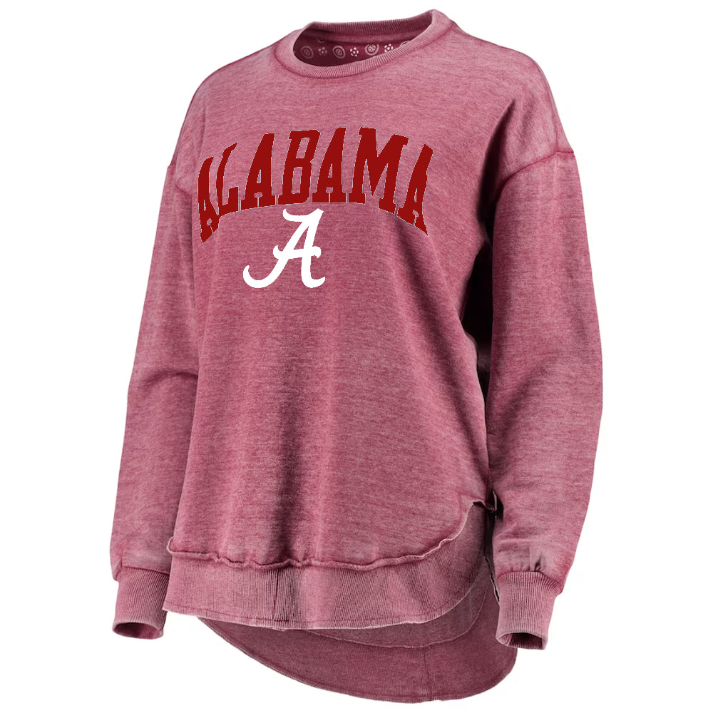 Alabama Crimson Tide"New Zealand" - Crew-Neck Rounded Bottom Vintage Fleece LongSleeve