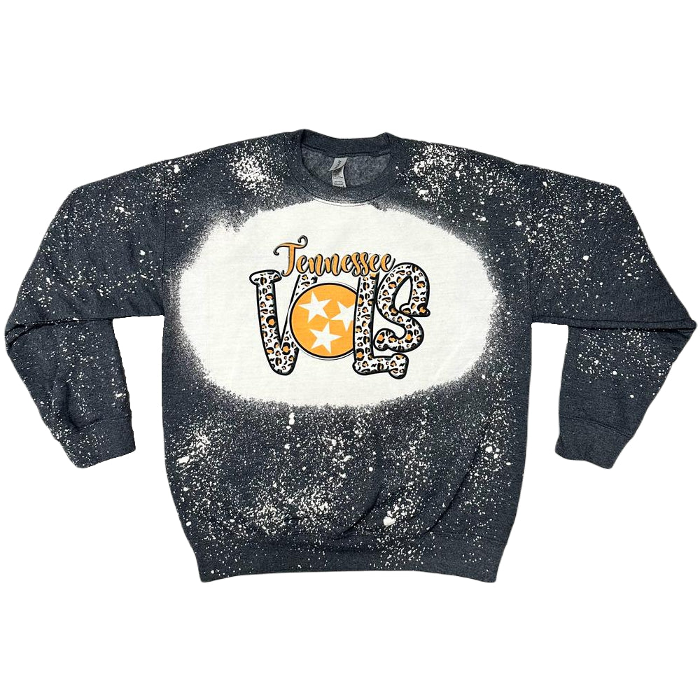 Tennessee Volunteers - Animal Print Logo Bleached Sweatshirt
