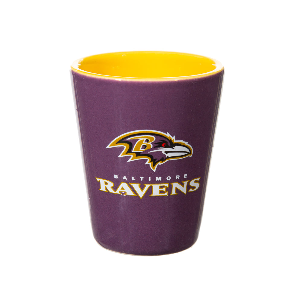 NFL Baltimore Ravens - Glass and Ceramic Shot Glass Set