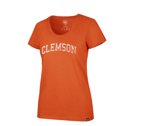 Clemson Tigers Orange Landmark Club Scoop Neck Woman T-Shirt