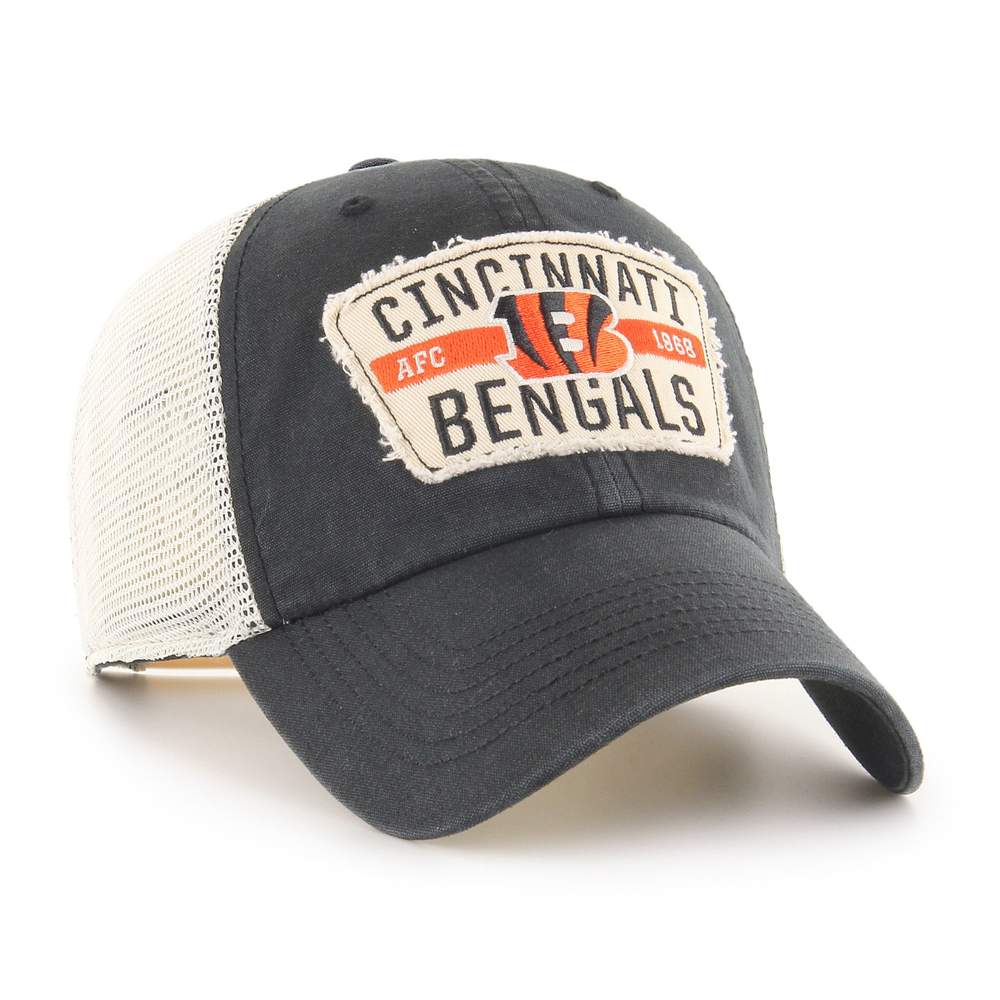 Cincinnati Bengals Vintage Black Crawford Clean Up Adjustable Hat