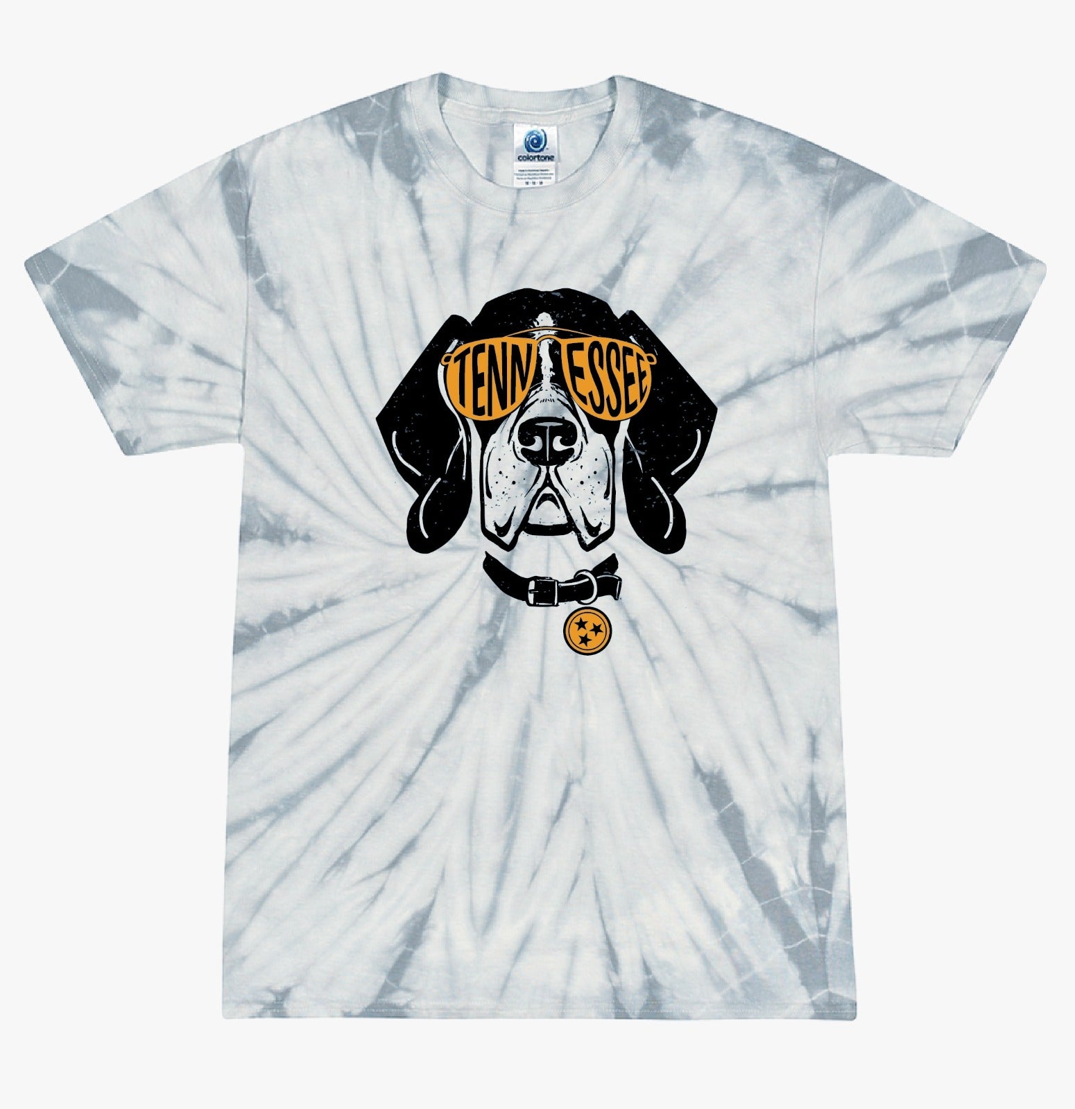 Tennessee Volunteers - Grey Tie Dye Smoke Dog T-Shirt