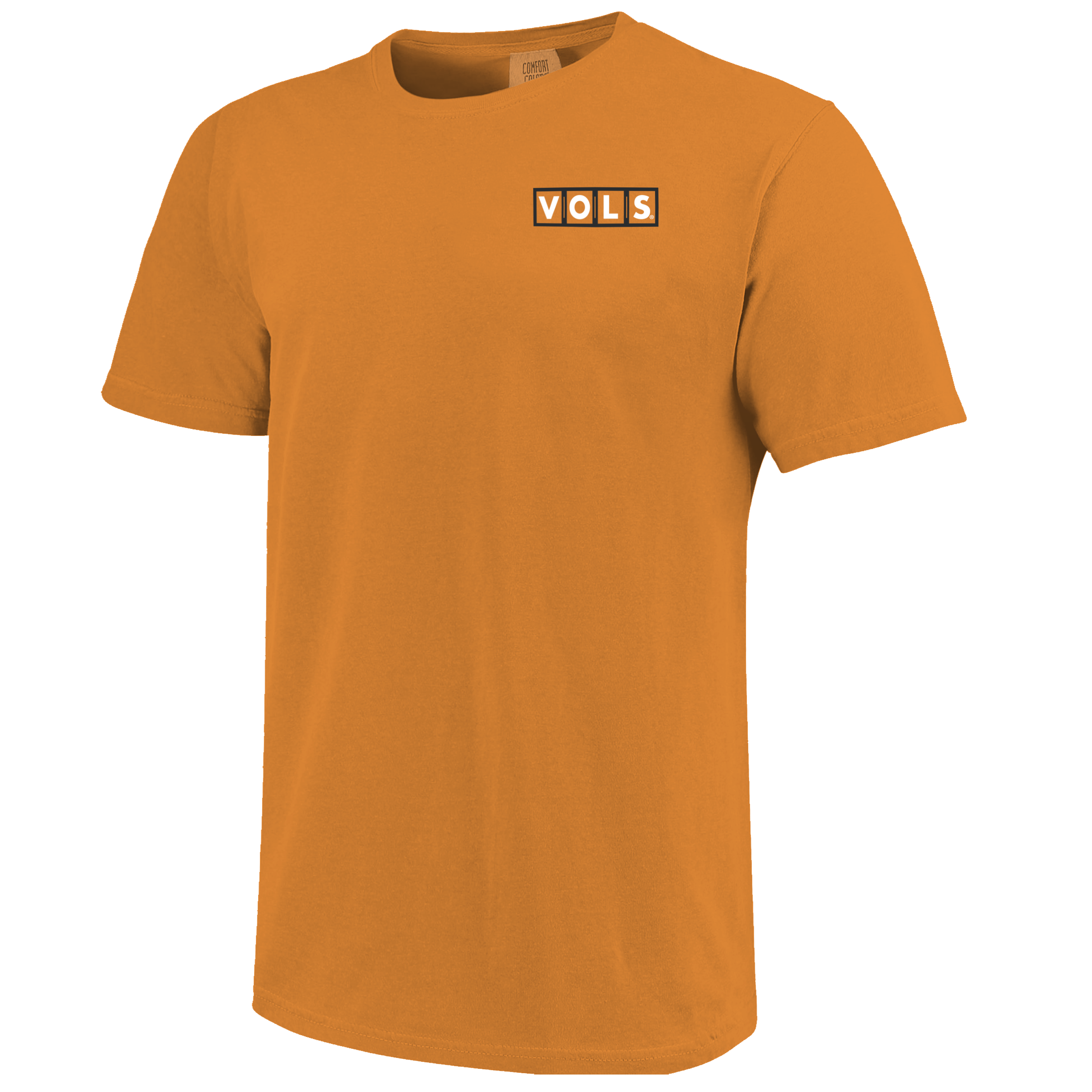 Tennessee Volunteer Hand Sign Lettermarks Bright Orange k Comfort Color Short Sleeve T-shirt