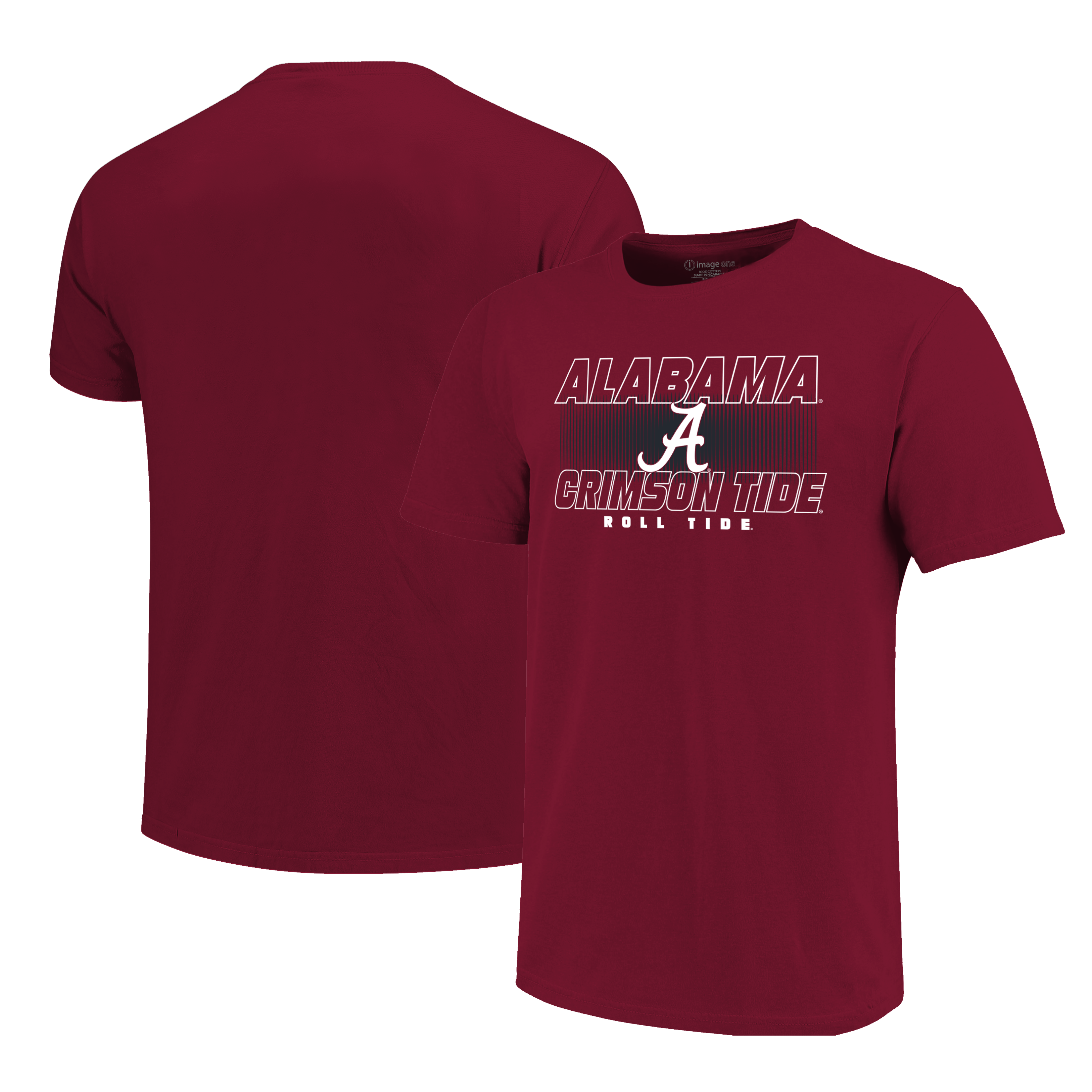 Alabama Crimson Tide - NCAA Lined Slant Short Sleeve T-Shirt