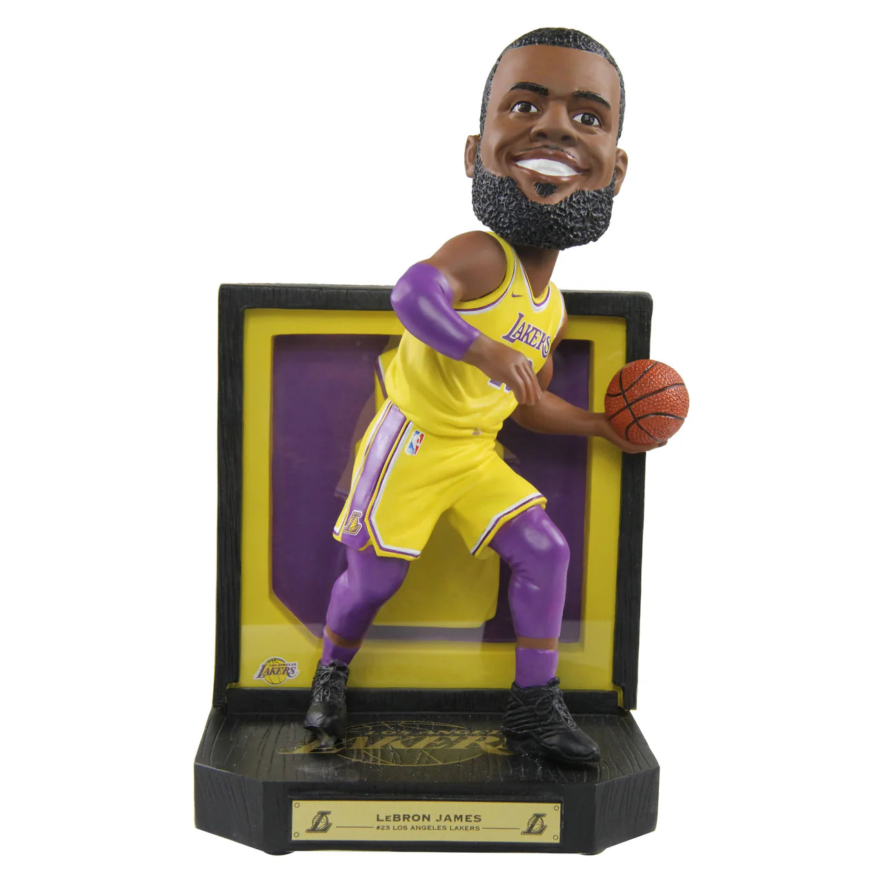 Los Angeles Lakers - NBA LeBron James Framed Jersey Showcase Bobblehead