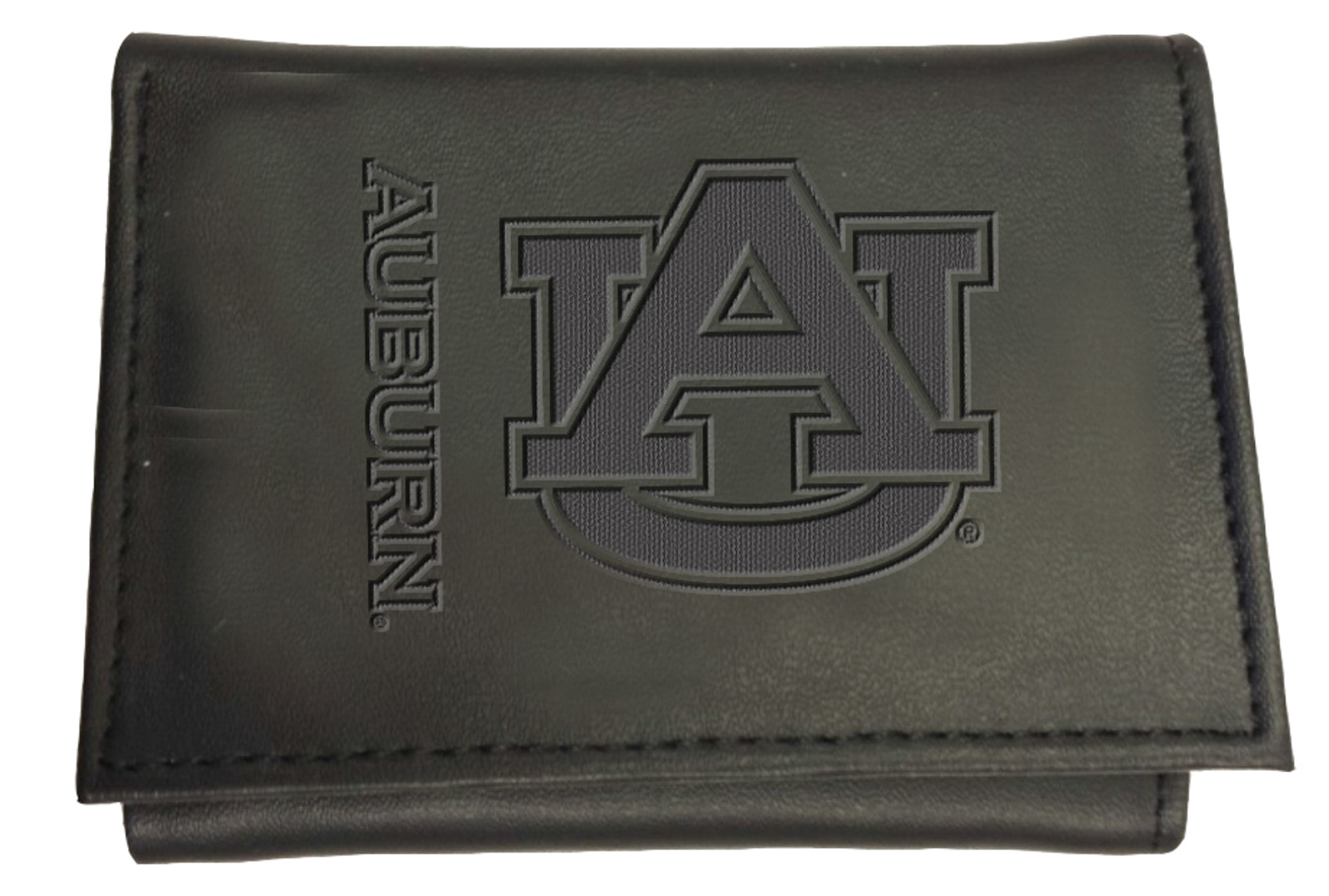 Auburn Tigers - NCAA Black Leather Trifold Wallet