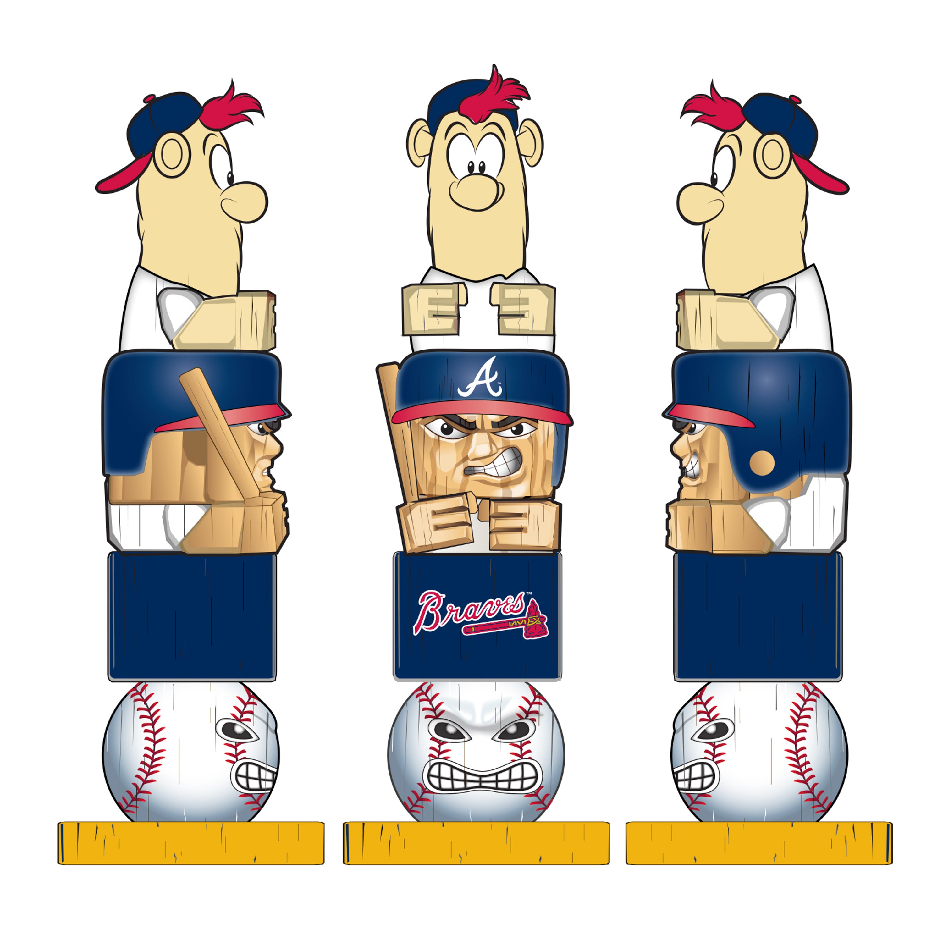 Los Angeles Dodgers - Team Garden Statue Totem Pole