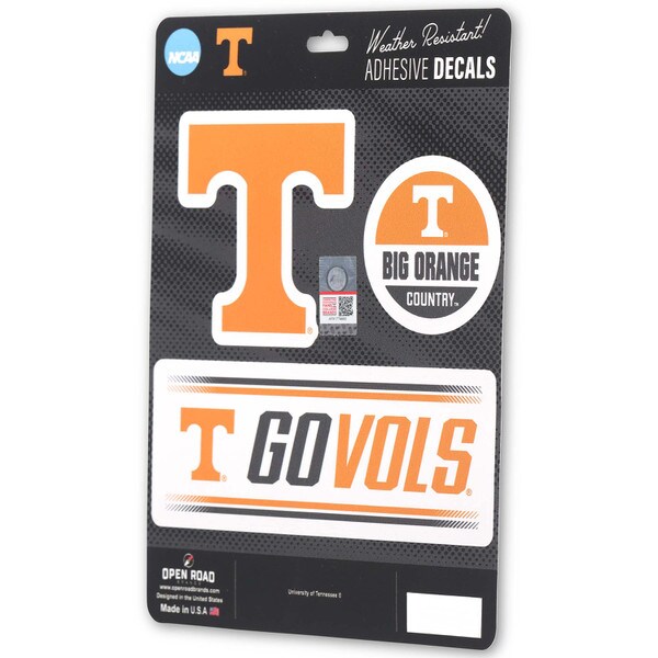 Tennessee Volunteers - Knoxville Knoxville Team Spirit 3PK Adhesive Decals