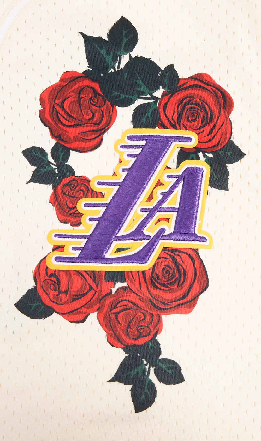 Los Angeles Lakers - NBA Roses Mesh Button Down Shirt
